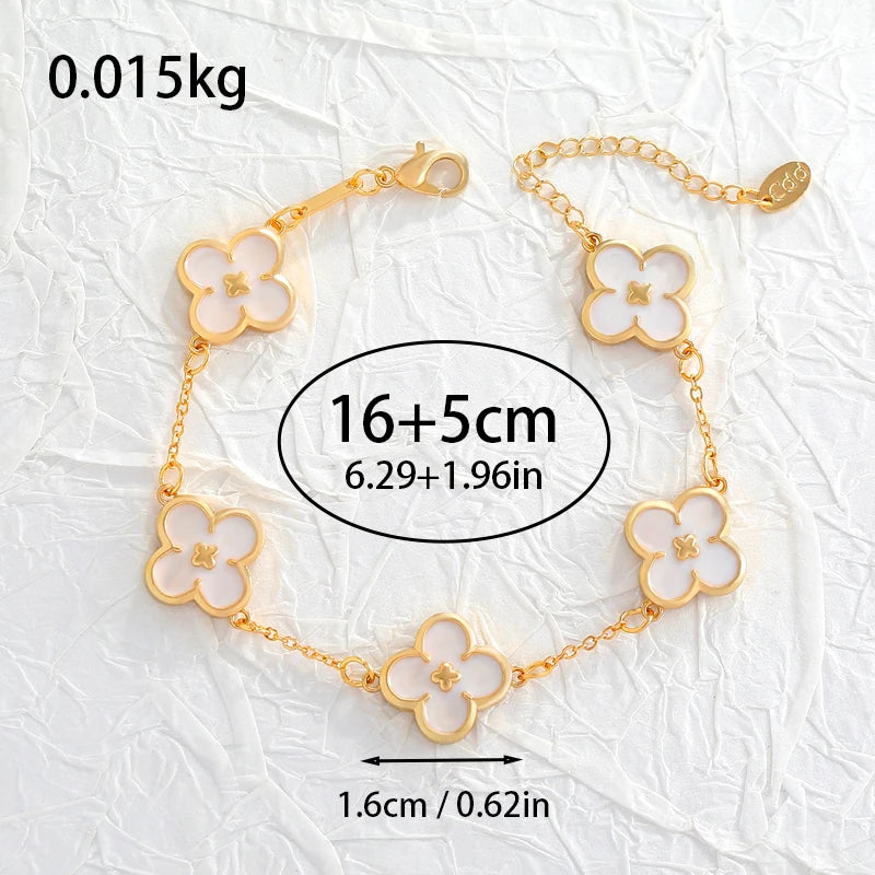 Four Leaf Clover Charm Bracelet – Inspired by Van Cleef & Arpels