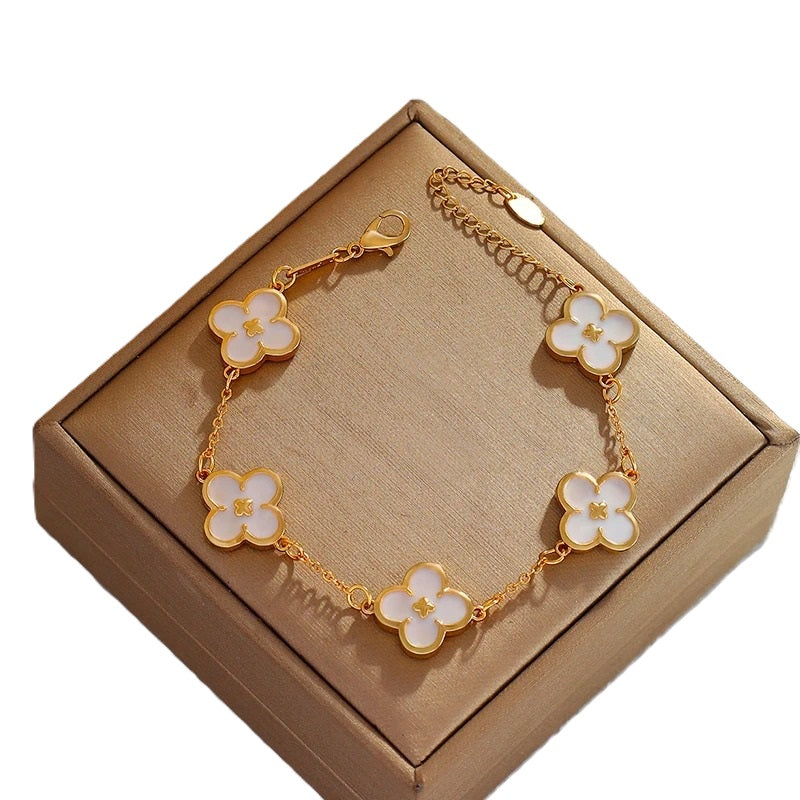 Four Leaf Clover Charm Bracelet – Inspired by Van Cleef & Arpels